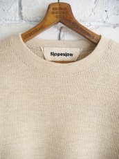 画像2: Slopeslow Dry wool Waffle crew neck top  スロープスロウ  ドライウールワッフルクルーネックトップ（1253023） (2)