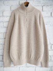 画像1: BATONER【MEN'S】BABY ALPACA KURUMI TENJIKU HALF ZIP バトナー ベビーアルパカ天竺ハーフジップ（BN-25FM-058） (1)