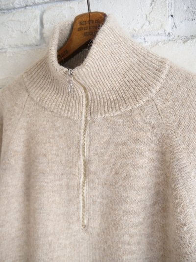 画像2: BATONER【MEN'S】BABY ALPACA KURUMI TENJIKU HALF ZIP バトナー ベビーアルパカ天竺ハーフジップ（BN-25FM-058）