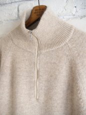 画像2: BATONER【MEN'S】BABY ALPACA KURUMI TENJIKU HALF ZIP バトナー ベビーアルパカ天竺ハーフジップ（BN-25FM-058） (2)