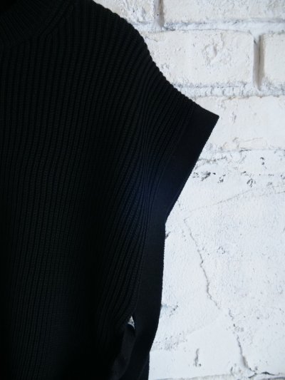 画像2: BATONER【WOMEN'S】SOLID WOOL RIB SIDE OPEN VEST バトナー ソリッドウールリブサイドオープンベスト（BN-25FL-037）