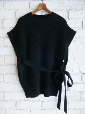 画像1: BATONER【WOMEN'S】SOLID WOOL RIB SIDE OPEN VEST バトナー ソリッドウールリブサイドオープンベスト（BN-25FL-037） (1)