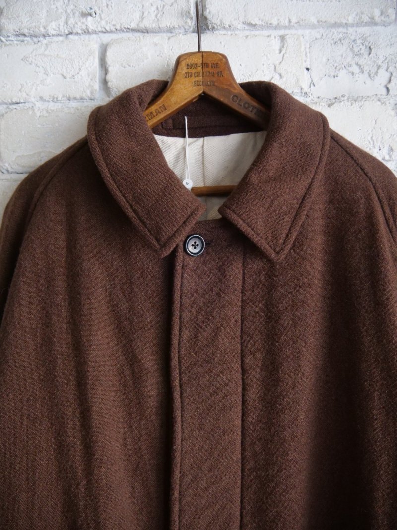 画像2: blurhms Classic Wool Balmacaan Coat ブラームス クラシックウールバルマカーンコート（BHS25F009）
