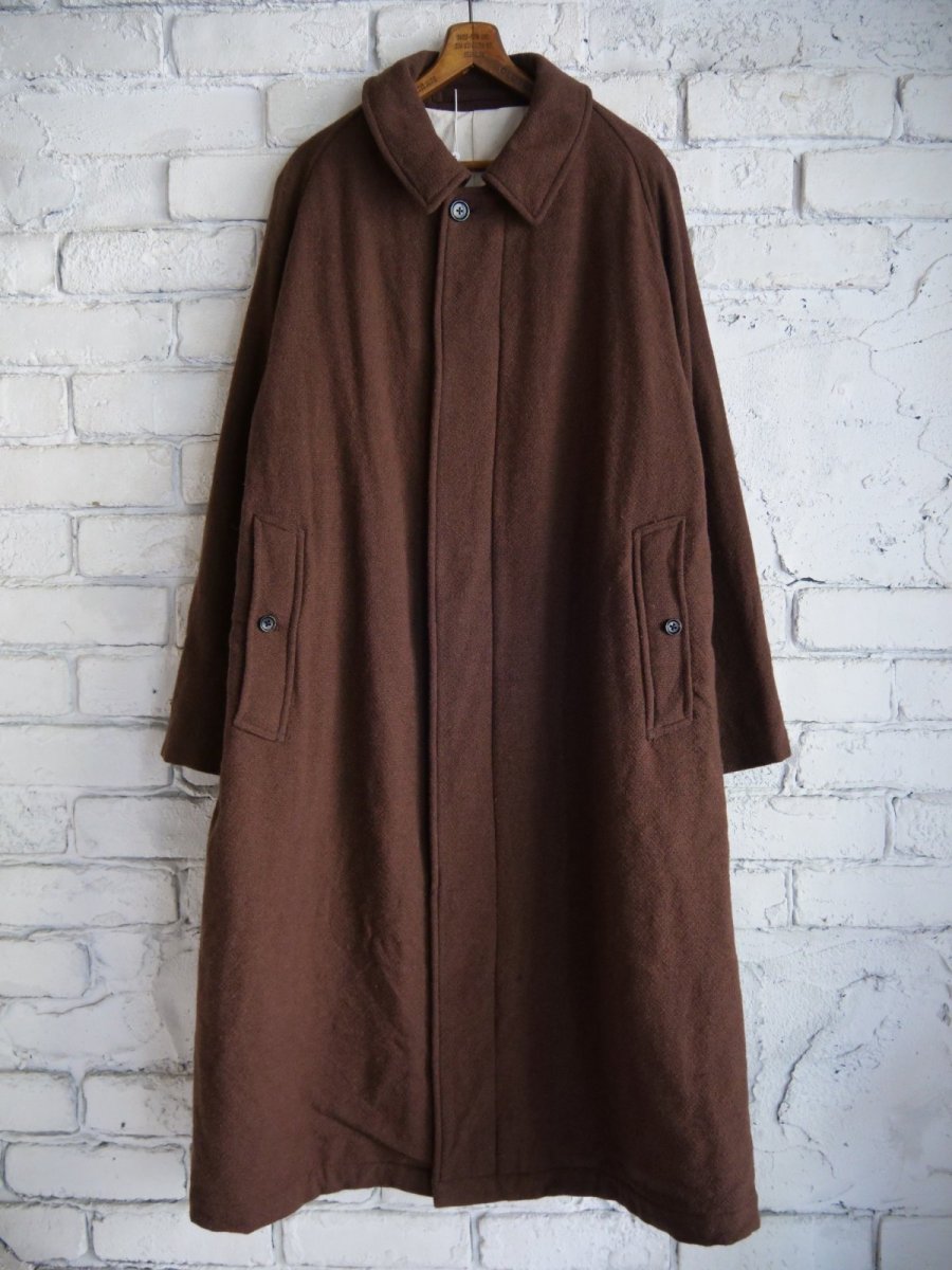 画像1: blurhms Classic Wool Balmacaan Coat ブラームス クラシックウールバルマカーンコート（BHS25F009） (1)