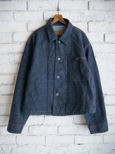 画像1: Gurank 13oz raw denim SL coverall  グランク 13oz ローデニムカバーオール (2546D)