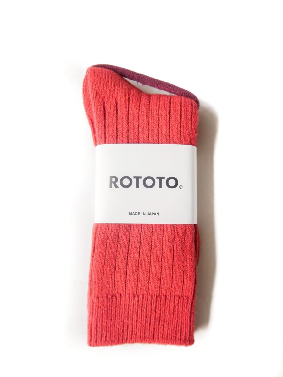 画像5: ROTOTO COTTON WOOL RIBBED CREW SOCKS ロトト コットンウールリブドクルーソックス（R1327-202） (5)