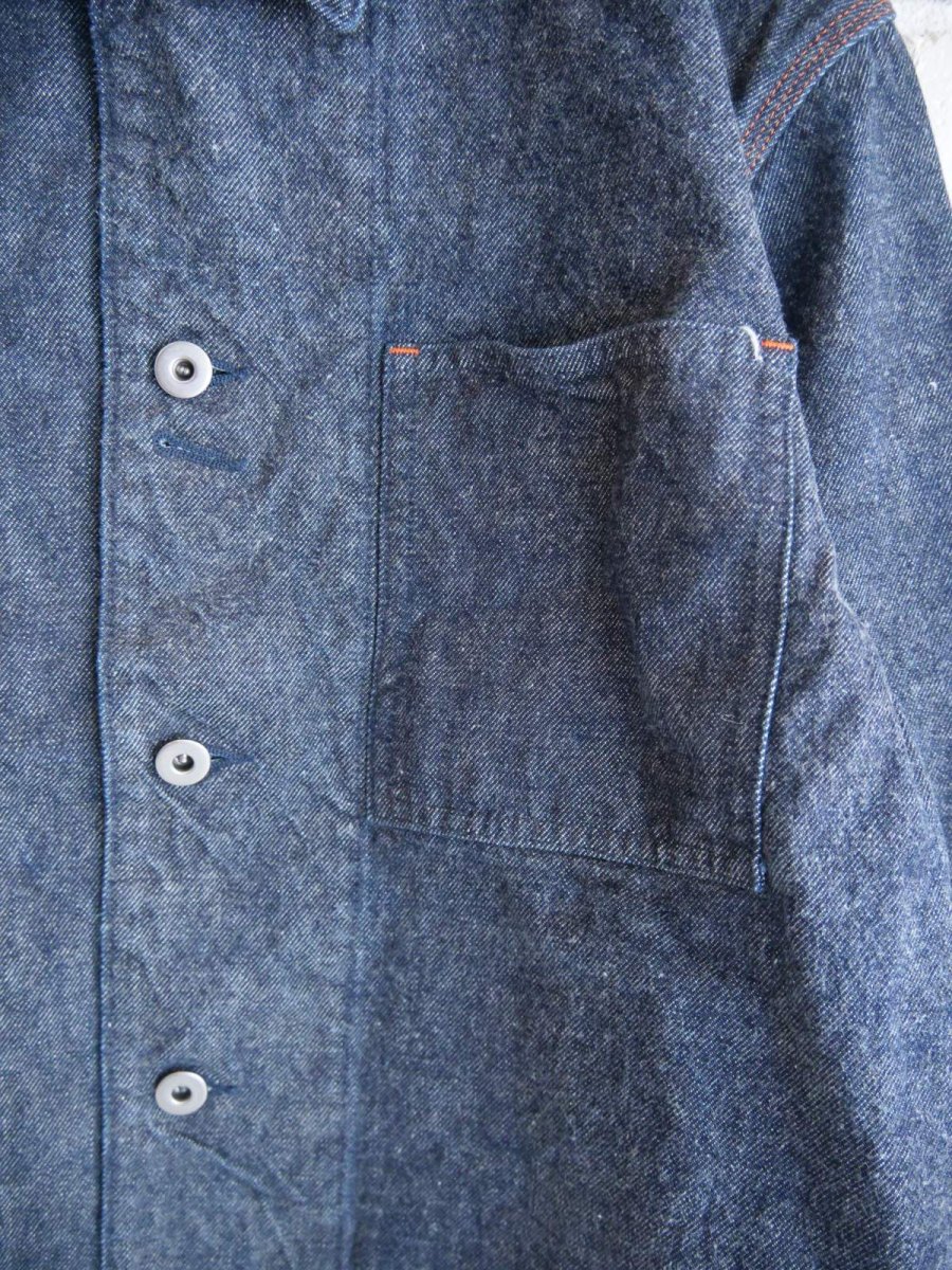 画像4: Gurank 13oz raw denim SL coverall  グランク 13oz ローデニムカバーオール (2546D) (4)