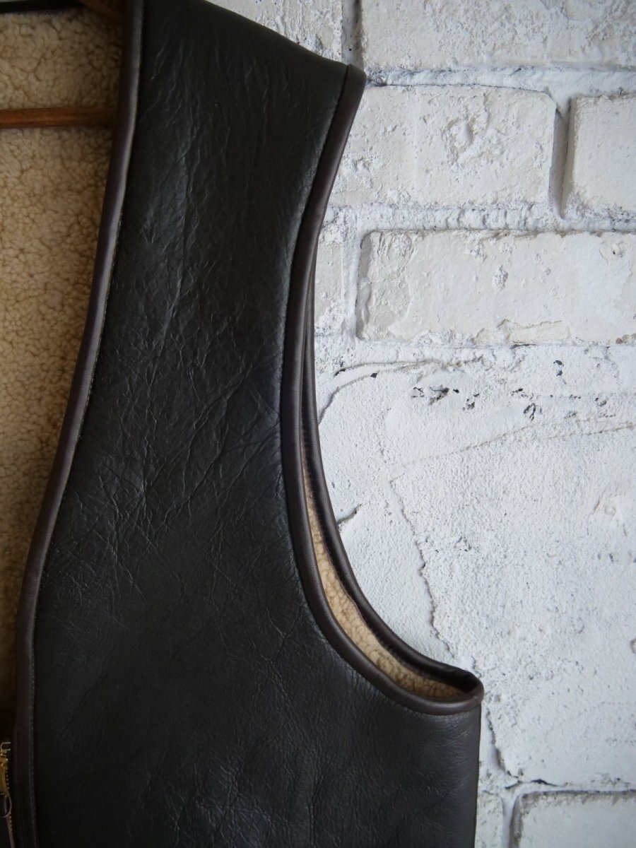 画像4: Gurank Lamb skin vest グランク ラムスキンベスト (2543) (4)