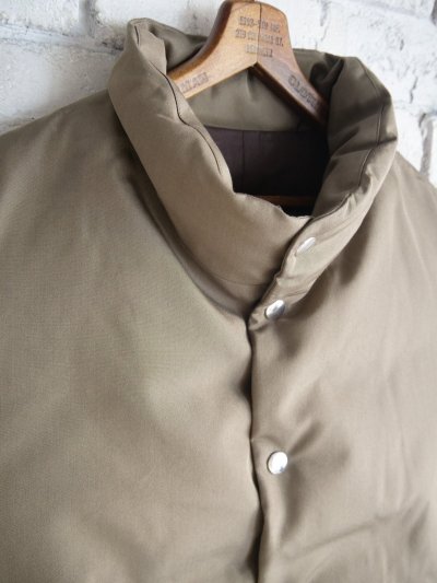 画像2: cale silk plain weave down vest カル シルク平織ダウンベスト C253F13V01