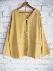画像1: CALICO キャリコ キントップス イブラヒムアジュラック布カラコットン CAW121AJKC YL (1)
