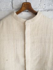 画像2: CALICO キャリコ 手織シープウール×カラコットンショートスタンドカラージャケット UJ0021 WO4200  (2)