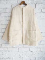 画像1: CALICO キャリコ 手織シープウール×カラコットンショートスタンドカラージャケット UJ0021 WO4200  (1)