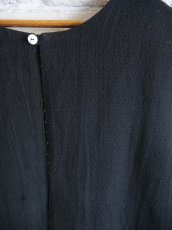 画像6: CALICO キャリコ ラウンドネックベスト コットンリネンダイヤ UJ0071 CL2300 S11BK (6)