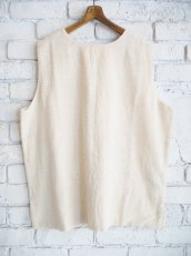 画像1: CALICO キャリコ ラウンドネックベスト ペティチャルカカラコットンカディ UJ0071 O1203 U10NR (1)