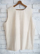 画像5: CALICO キャリコ ラウンドネックベスト ペティチャルカカラコットンカディ UJ0071 O1203 U10NR (5)