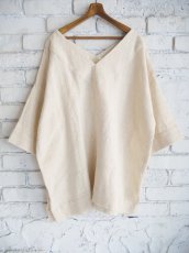 画像1: CALICO キャリコ Vネックオーバートップスペティチャルカカラコットンカディ UT1190 O1203 U10NR (1)