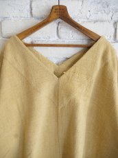 画像2: CALICO キャリコ Vネックオーバートップス天然染めペティチャルカカラコットンカディ UT1190 O1203 T17TY (2)