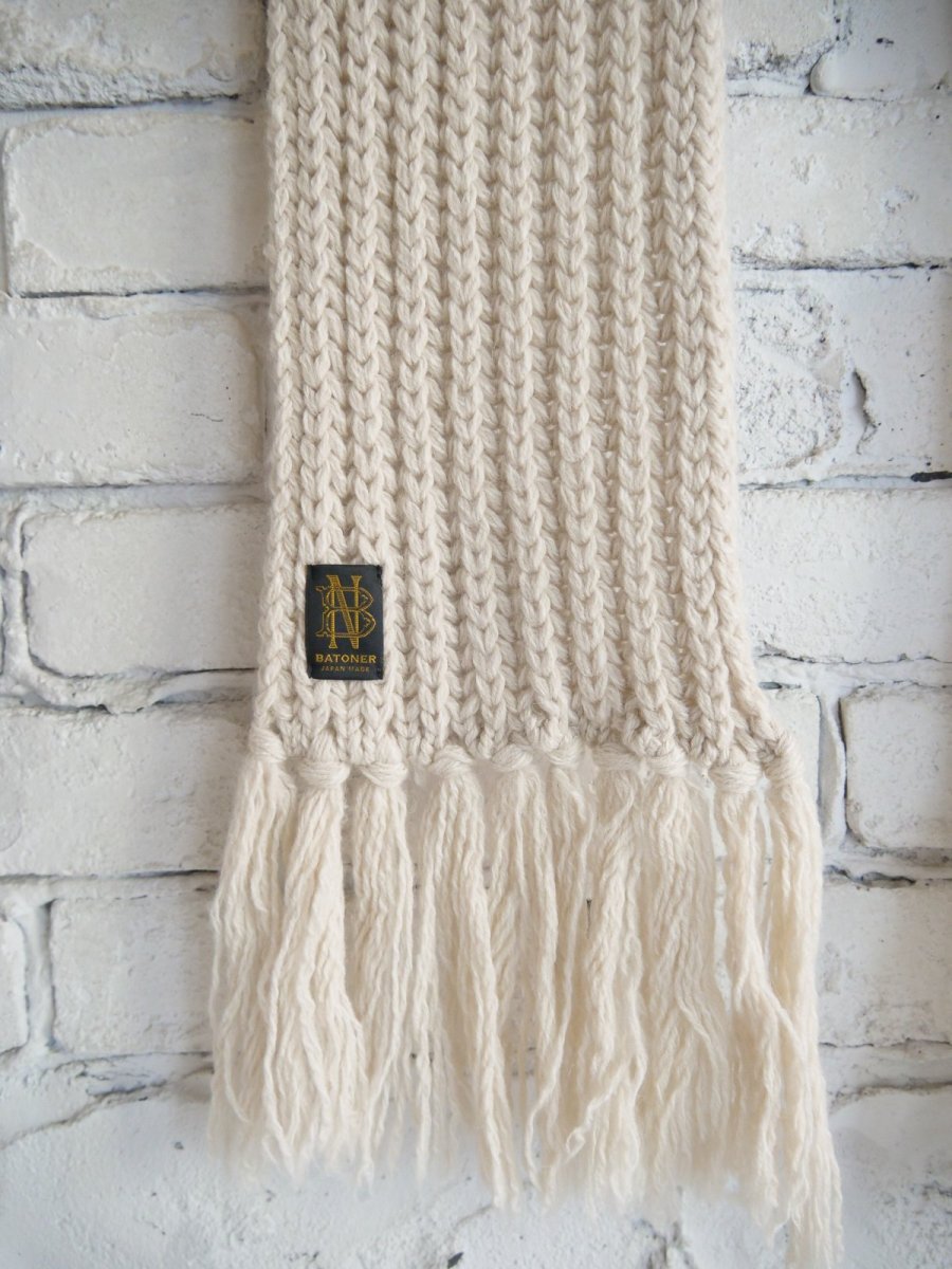 画像3: BATONER FRINGE MUFFLER SHORT バトナー フリンジマフラーショート（BN-25FI-007） (3)