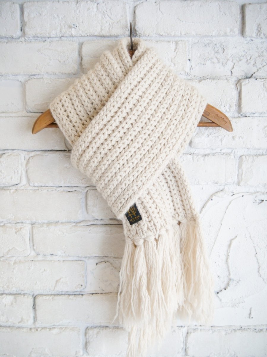 画像1: BATONER FRINGE MUFFLER SHORT バトナー フリンジマフラーショート（BN-25FI-007） (1)