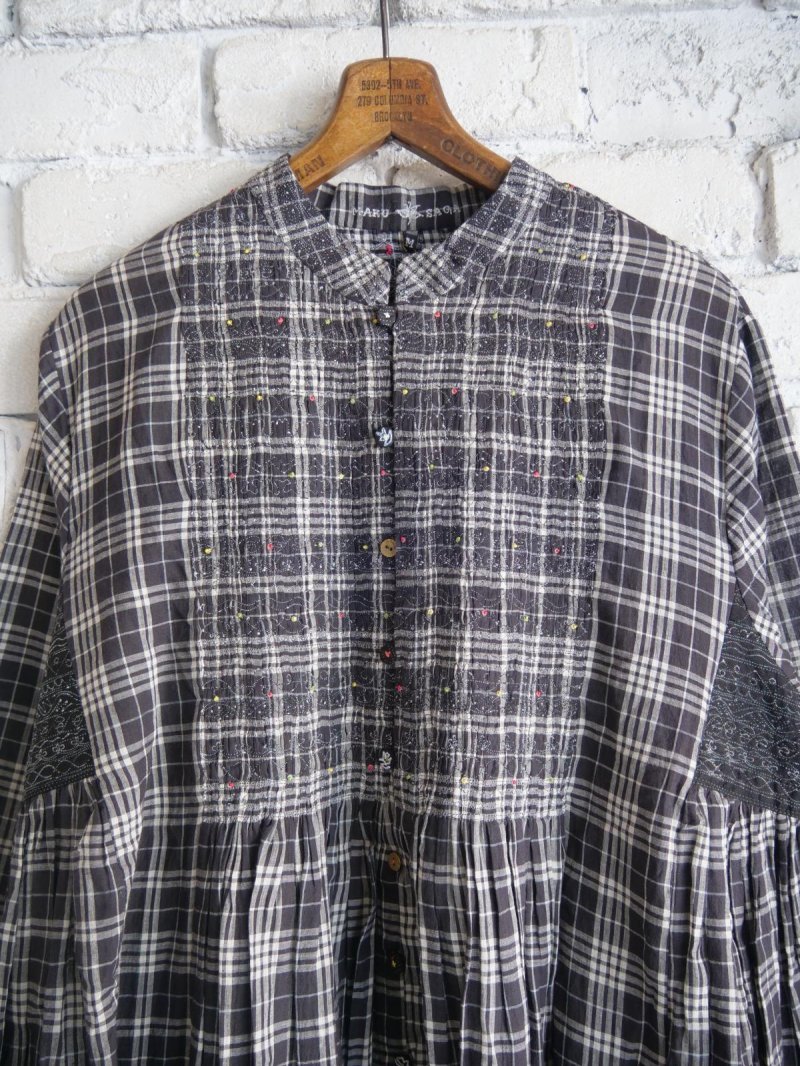 画像2: makutextiles SAGA Cotton Handwoven Dress マクテキスタイルズ コットンハンドウーブンドレス GA2529