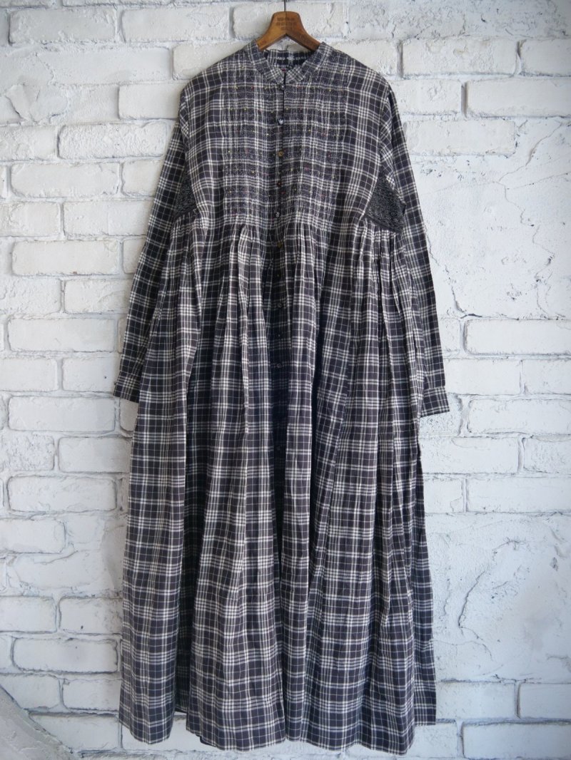 画像1: makutextiles SAGA Cotton Handwoven Dress マクテキスタイルズ コットンハンドウーブンドレス GA2529