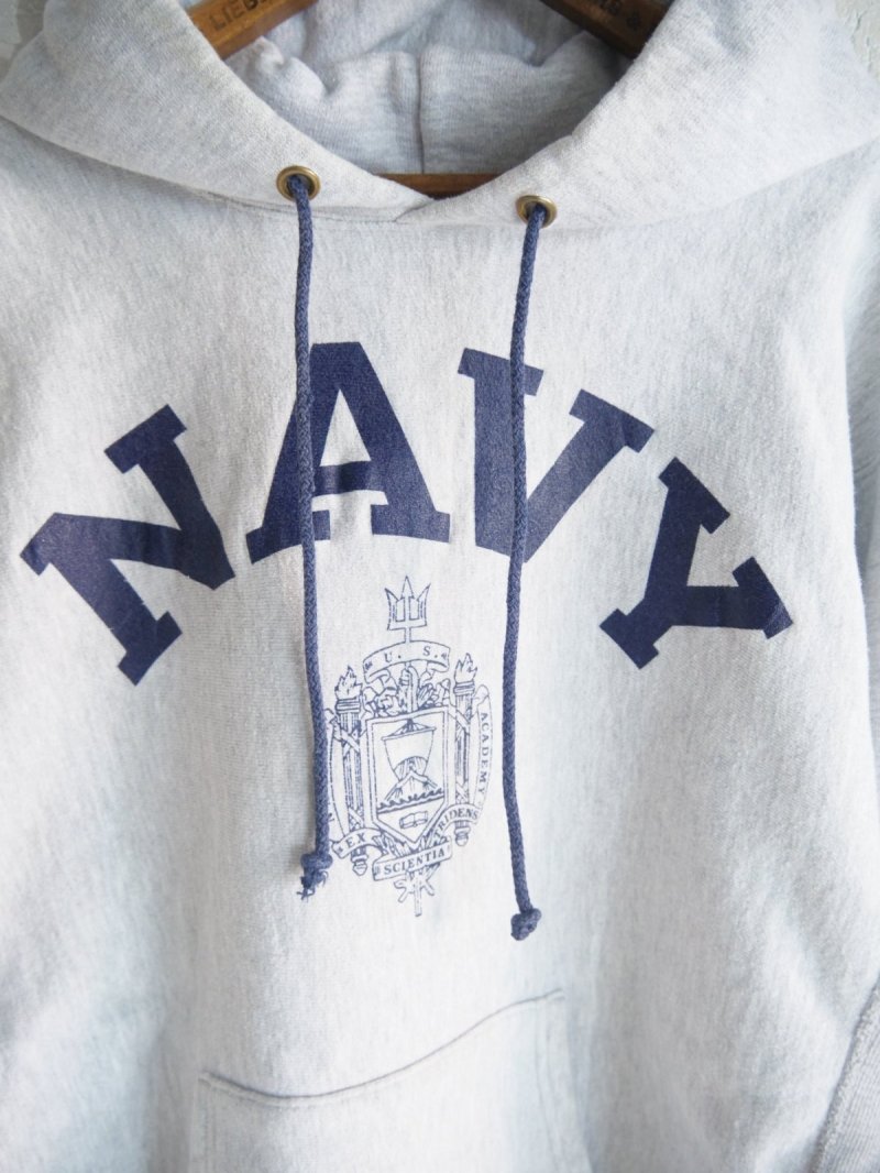 画像2: Champion REVERSEWEAVE NAVY ラバープリント スウェット（O13-47）