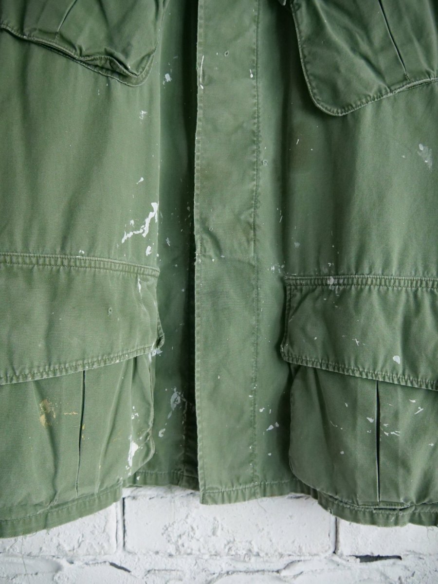 画像4: US ファティーグジャケット 3rd ペンキ (N23-3） (4)