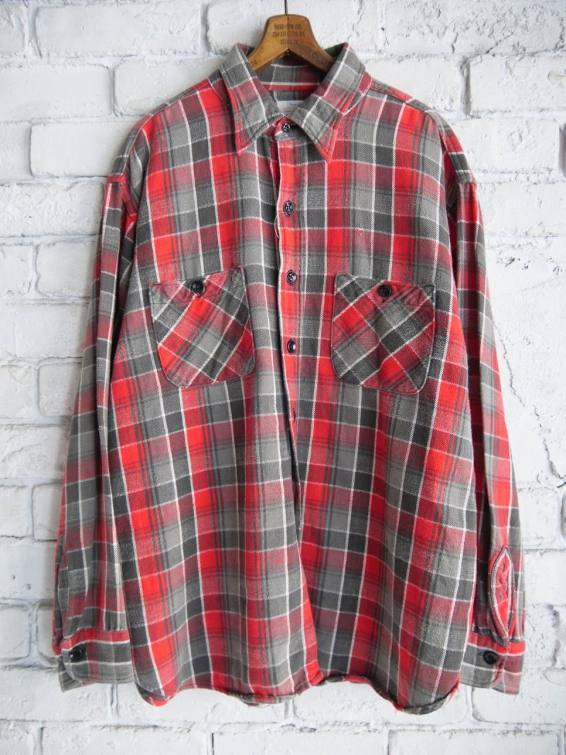 画像1: Sears ネルシャツ マチ付き（I29-1）-