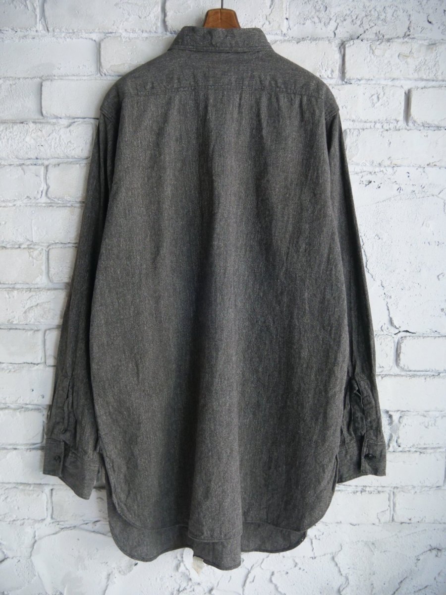 画像6: ブラックシャンブレー ハーフジップシャツ（H11-101） (6)