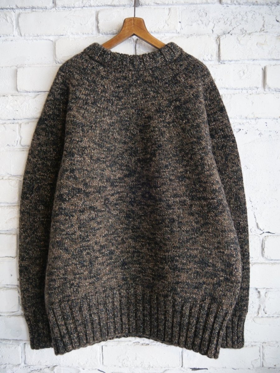 画像5: Slopeslow yak / Lamb multi ply HAND KNITTING yoke top crew neck sweater スロープスロウ ヤクヨークトップクルーネックセーター（1253001） (5)