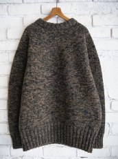 画像5: Slopeslow yak / Lamb multi ply HAND KNITTING yoke top crew neck sweater スロープスロウ ヤクヨークトップクルーネックセーター（1253001） (5)