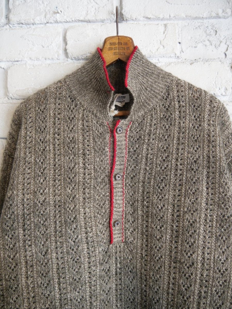 画像2: MAATEE&SONS MOHAIR CASHEMERE 透かし編み マーティーアンドサンズ モヘアカシミヤ透かし編み (MT5303-0115） (2)