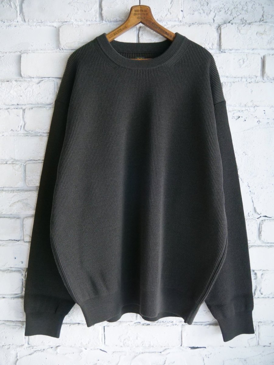 画像1: BATONER【MEN'S】SUPER HIGH TWIST WOOL CREW NECKバトナースーパーハイツイストウールクルーネックニット(BN-25FM-023）● (1)