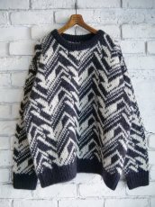 画像1: BATONER【WOMEN'S】SNOW MOUNTAIN JACQUARD CREW NECK バトナースノーマウンテンジャガードクルーネックニット(BN-25FL-062）● (1)