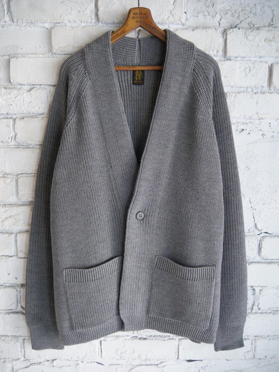 画像1: BATONER【MEN'S】SIGNATURE SHAWL COLLAR CARDIGANバトナー シグネチャーショールカラーカーディガン（BN-25FM-041）● (1)