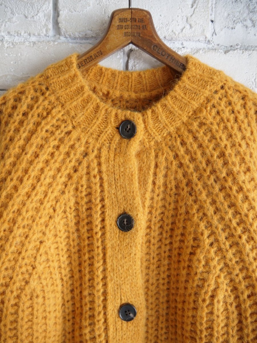 画像2: BATONER【WOMEN'S】CHUNKY FLUFFY SIGNATURE CREW CARDIGAN バトナー チャンキーフラッフィーシグネチャークルーカーディガン(BN-25FL-065）● (2)