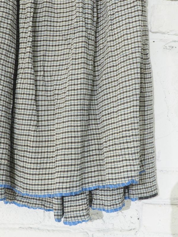 maku textiles ギンガムチェックラップスカート G1914