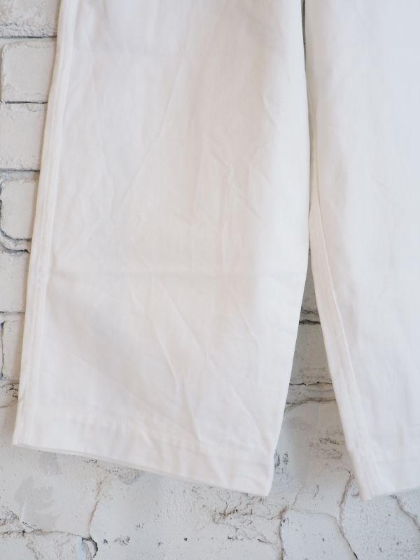 激安通販販売 ゴーシュ ホワイト白 日本製 カツラギワイドパンツ カジュアルパンツ