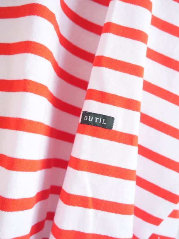 outil   sosite 別注 赤×白ボーダーシャツ　サイズ2  新品未使用