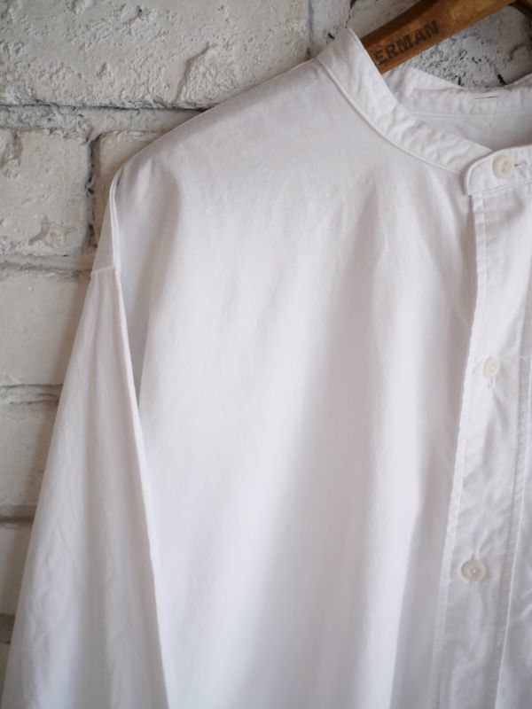 50〜60's VINTAGE BRITISH BAND COLLAR DRESS SHIRT (SINGLE CUFFS) 50