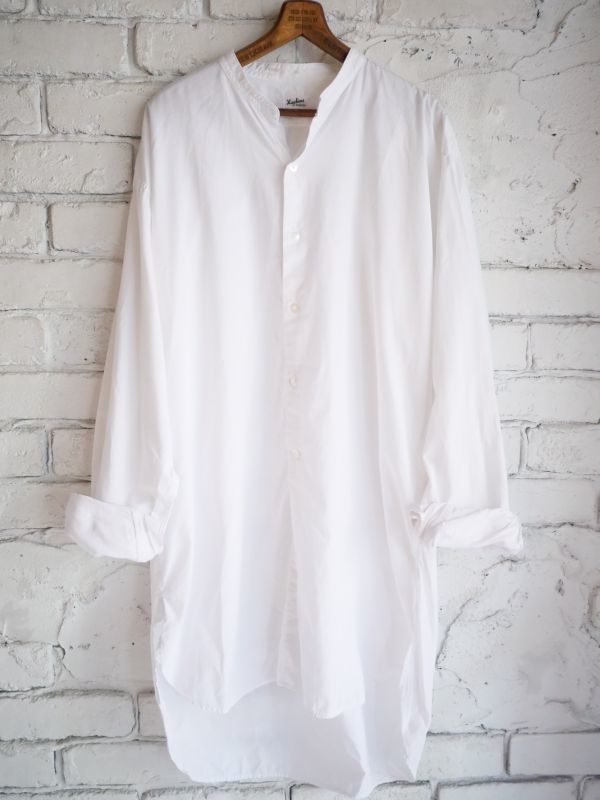 50〜60's VINTAGE BRITISH BAND COLLAR DRESS SHIRT (DOUBLE CUFFS) 50