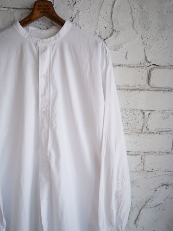 50〜60's VINTAGE BRITISH BAND COLLAR DRESS SHIRT (SINGLE CUFFS) 50