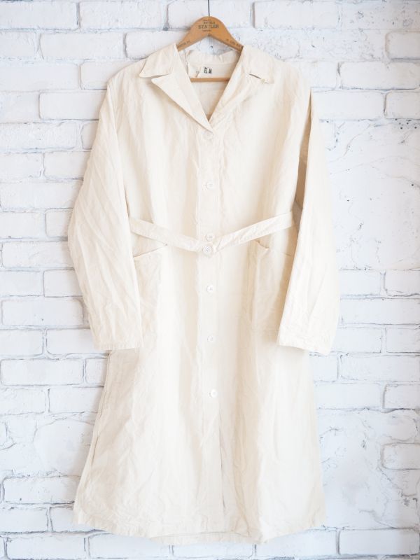 DEADSTOCK 50's FRENCH ARMY LINEN HOSPITAL COAT デッドストック 50 