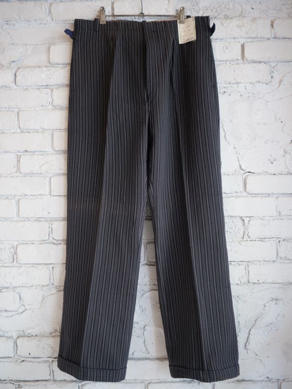 French vintage work stripe trousers