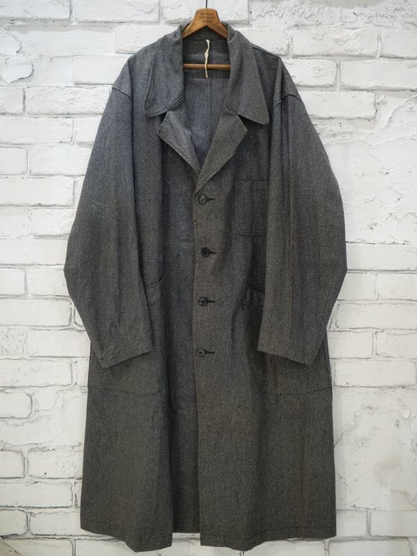 VINTAGE 50's FRENCH WORK BLACK CHAMBRAY COAT ヴィンテージ 50年代