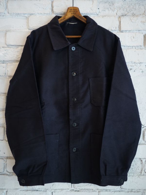 50´s black moleskin jacket デッドストック-