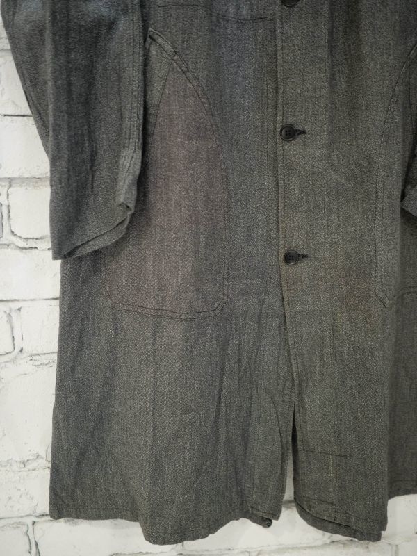 VINTAGE 50's FRENCH WORK BLACK CHAMBRAY COAT ヴィンテージ 50年代