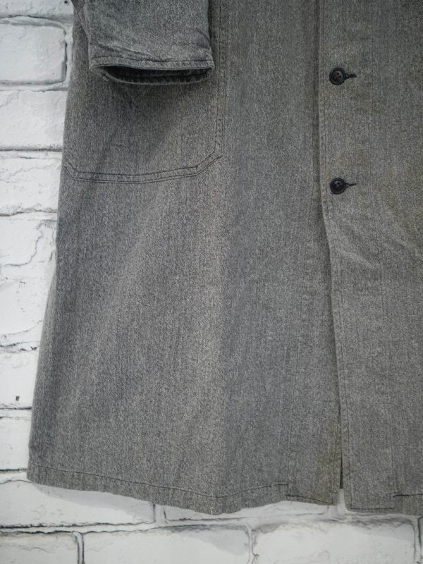 DEADSTOCK 50's FRENCH WORK BLACK CHAMBRAY COAT デッドストック 50