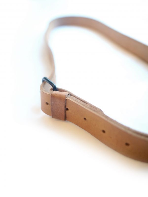 DEADSTOCK FRENCH ARMY LEATHER BELT デッドストック フランス軍