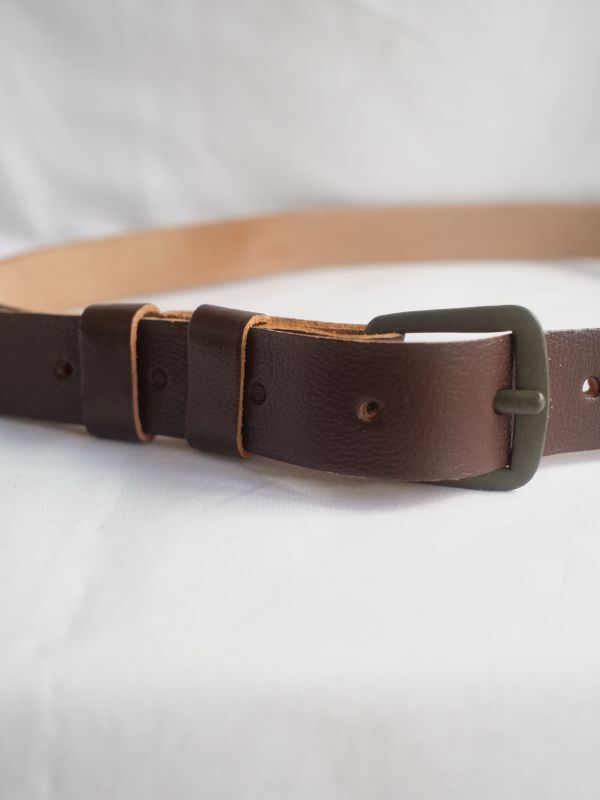 DEADSTOCK CZECH ARMY LEATHER BELT デッドストック チェコ軍 レザーベルト